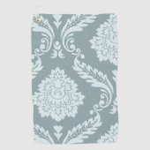 Rococo Damask Art I Duck Egg Blue+Teal Golfhandtuch (Vorderseite)