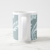 Rococo Damask Art I Duck Egg Blue+Teal Jumbo-Tasse (Rückseite)