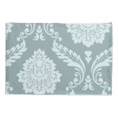 Rococo Damask Art I Duck Egg Blue+Teal Kissenbezug (Rückseite)