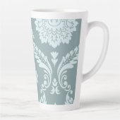 Rococo Damask Art I Duck Egg Blue+Teal Milchtasse (Rechts)