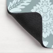 Rococo Damask Art I Duck Egg Blue+Teal Mousepad (Ecke)