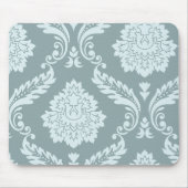 Rococo Damask Art I Duck Egg Blue+Teal Mousepad (Vorne)