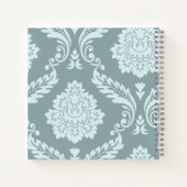 Rococo Damask Art I Duck Egg Blue+Teal Notizblock (Rückseite)