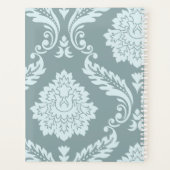 Rococo Damask Art I Duck Egg Blue+Teal Planer (Rückseite)