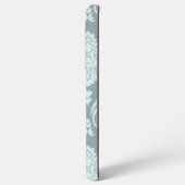 Rococo Damask Art I Duck Egg Blue+Teal Samsung Galaxy Hülle (Rückseite (Horizontal))