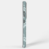 Rococo Damask Art I Duck Egg Blue+Teal Samsung Galaxy Hülle (Rechte Seite)