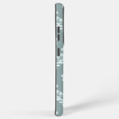 Rococo Damask Art I Duck Egg Blue+Teal Samsung Galaxy Hülle (Rechte Seite)