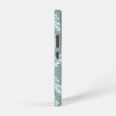 Rococo Damask Art I Duck Egg Blue+Teal Samsung Galaxy Hülle (Rechte Seite)