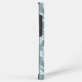 Rococo Damask Art I Duck Egg Blue+Teal Samsung Galaxy Hülle (Rechte Seite)