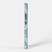 Rococo Damask Art I Duck Egg Blue+Teal Samsung Galaxy Hülle (Rechte Seite)