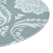 Rococo Damask Art I Duck Egg Blue+Teal Schneidebrett (Ecke)
