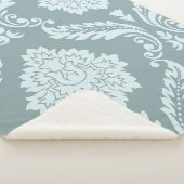 Rococo Damask Art I Duck Egg Blue+Teal Sherpadecke (3/4)