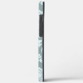 Rococo-Damask-Kunst I Enteneibl Blau+Türkis Case-Mate iPhone Hülle (Rückseite / Links)