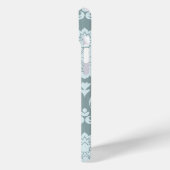 Rococo-Damask-Kunst I Enteneiblau+Türkis Case-Mate iPhone Hülle (Rückseite / Links)