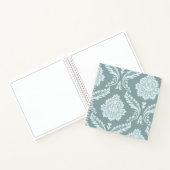 Rococo-Damask-Kunst I Entengrün+Türkis Notizblock (Innenseite)