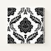Rococo Damask Lg Pattern Black on White Notizblock (Rückseite)