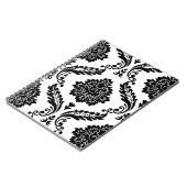 Rococo Damask Lg Pattern Black on White Notizblock (Linke Seite)