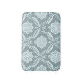 Rococo Damask Lg Pattern Duck Egg Blue+Teal Badematte (Vorderseite Vertikal)