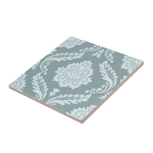 Rococo Damask Lg Pattern Duck Egg Blue+Teal Fliese (Seite)