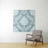 Rococo Damask Lg Pattern Duck Egg Blue+Teal Wandteppich (Beispiel)