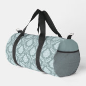 Rococo-Damask-Muster Enteneiblau+Türkis Duffle Bag (Rechte Ecke)