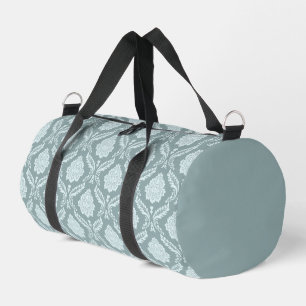 Rococo-Damask-Muster Enteneiblau+Türkis Duffle Bag