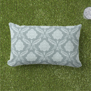 Rococo-Damask-Muster Enteneiblau+Türkis Kissen Für Draußen