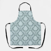Rococo-Damask-Muster Enteneiblau+Türkis Schürze (Vorderseite)