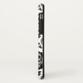 Rococo-Damask-Muster Grau Schwarz Weiß Case-Mate iPhone Hülle (Hinten/Links)