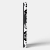 Rococo-Damask-Muster Grau Schwarz Weiß Case-Mate iPhone Hülle (Rückseite / Rechts)