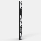 Rococo-Damask-Muster Grau Schwarz Weiß Case-Mate iPhone Hülle (Hinten/Rechts)