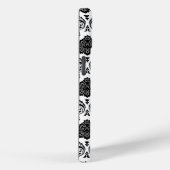 Rococo-Damask-Muster Schwarz auf Weiß Case-Mate iPhone Hülle (Rückseite / Rechts)