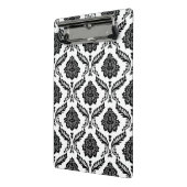 Rococo-Damask-Muster Schwarz auf Weiß Mini Klemmbrett (Gewinkelt2)