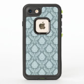 Rococo Damask Pattern Duck Egg Blue+Teal (Rückseite)
