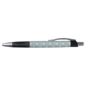Rococo Damask Pattern Duck Egg Blue+Teal Kugelschreiber (Oberseite)