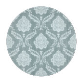 Rococo Damask Pattern Duck Egg Blue+Teal Schneidebrett (Vorderseite)
