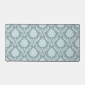 Rococo Damask Pattern Duck Egg Blue+Teal Schreibtischunterlage (Vorderseite)