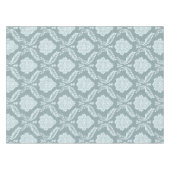 Rococo Damask Pattern Duck Egg Blue+Teal Tischdecke (Vorderseite (Horizontal))