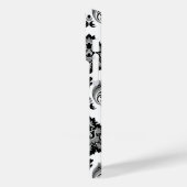 Rococo Damask Pattern Grey Black White Case-Mate iPhone Hülle (Rückseite / Links)