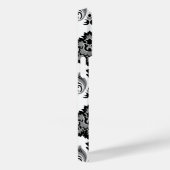 Rococo Damask Pattern Grey Black White Case-Mate iPhone Hülle (Rückseite / Rechts)