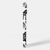 Rococo Damask Pattern Grey Black White Case-Mate iPhone Hülle (Rückseite / Rechts)