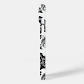Rococo Damask Pattern Grey Black White Case-Mate iPhone Hülle (Rückseite / Links)