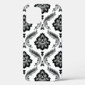 Rococo Damask Pattern Grey Black White Case-Mate iPhone Hülle (Rückseite)