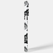 Rococo Damask Pattern Grey Black White Case-Mate iPhone Hülle (Rückseite / Rechts)