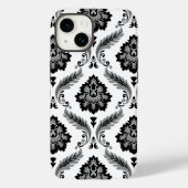 Rococo Damask Pattern Grey Black White Case-Mate iPhone Hülle (Rückseite)