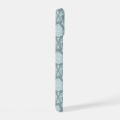 Rococo Damask Rpt Pattern Duck Egg Blue+Teal iPhone 15 Hülle (Rechte Seite)