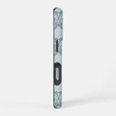 Rococo Damask Rpt Pattern Duck Egg Blue+Teal iPhone Hülle (Rechte Seite)
