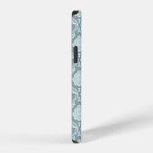 Rococo Damask Rpt Pattern Duck Egg Blue+Teal iPhone Hülle (Rechte Seite)