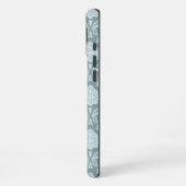 Rococo Damask Rpt Pattern Duck Egg Blue+Teal iPhone Hülle (Linke Seite)