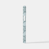 Rococo Damask Rpt Pattern Duck Egg Blue+Teal iPhone Hülle (Rechte Seite)